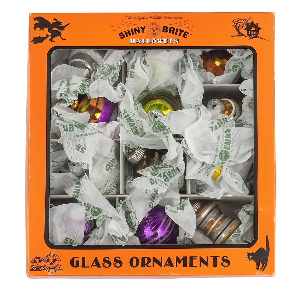Vintage-Inspired 2014 Shiny Brite Halloween Glass Ornaments by Christopher Radko